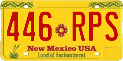 NM license plate 446RPS