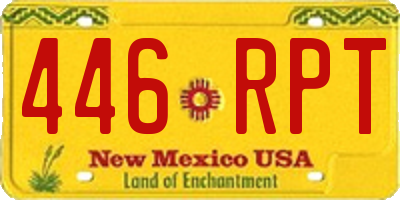 NM license plate 446RPT