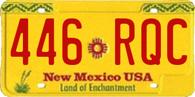 NM license plate 446RQC