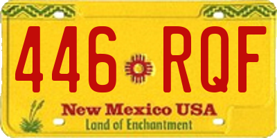 NM license plate 446RQF