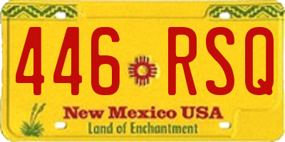 NM license plate 446RSQ