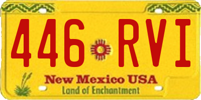 NM license plate 446RVI