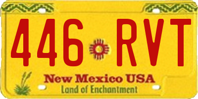NM license plate 446RVT
