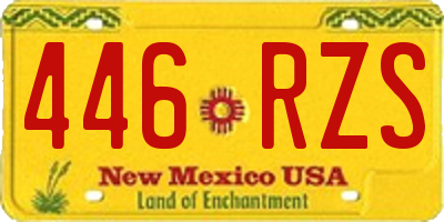 NM license plate 446RZS