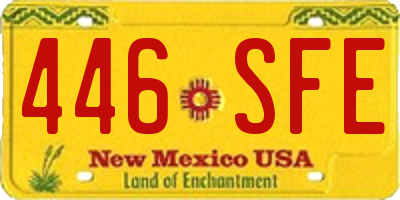 NM license plate 446SFE