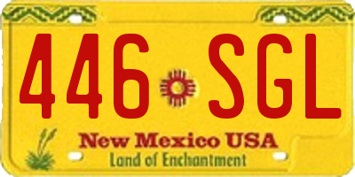 NM license plate 446SGL