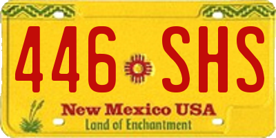 NM license plate 446SHS