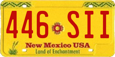 NM license plate 446SII