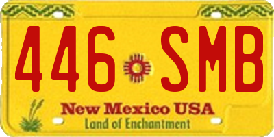 NM license plate 446SMB