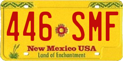 NM license plate 446SMF
