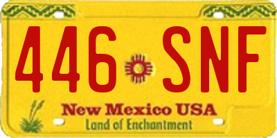 NM license plate 446SNF