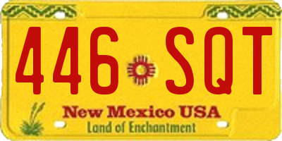 NM license plate 446SQT