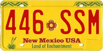 NM license plate 446SSM