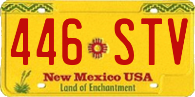 NM license plate 446STV