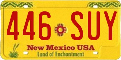 NM license plate 446SUY