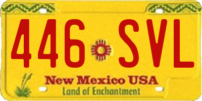 NM license plate 446SVL