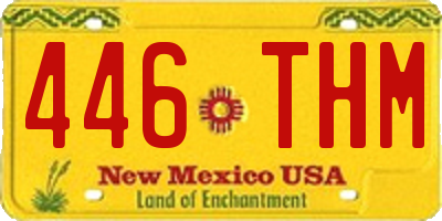 NM license plate 446THM