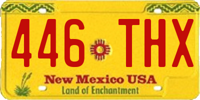 NM license plate 446THX