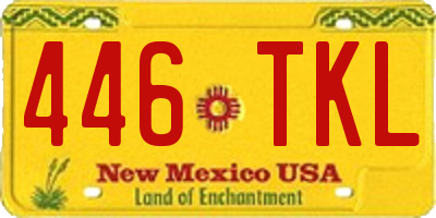 NM license plate 446TKL