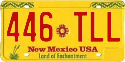 NM license plate 446TLL