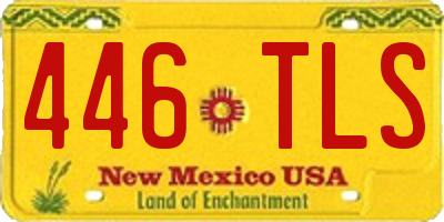NM license plate 446TLS