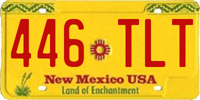 NM license plate 446TLT