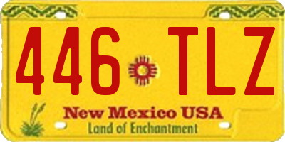NM license plate 446TLZ