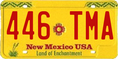NM license plate 446TMA