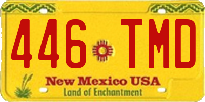 NM license plate 446TMD