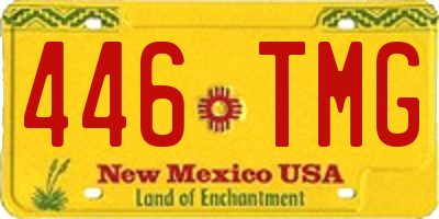 NM license plate 446TMG