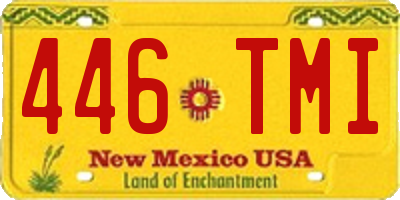 NM license plate 446TMI