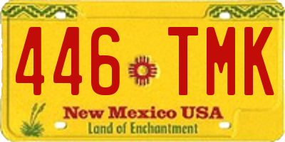 NM license plate 446TMK