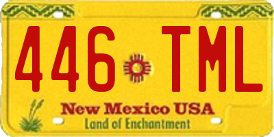 NM license plate 446TML