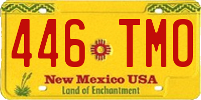 NM license plate 446TMO
