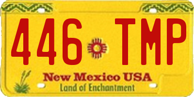 NM license plate 446TMP