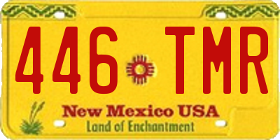 NM license plate 446TMR