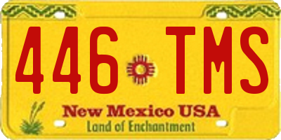 NM license plate 446TMS
