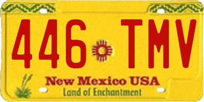 NM license plate 446TMV