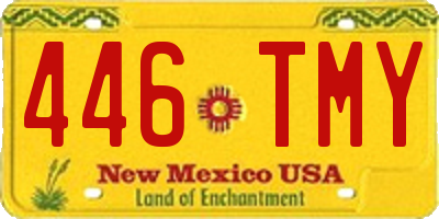 NM license plate 446TMY