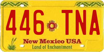 NM license plate 446TNA