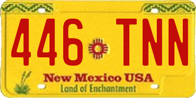 NM license plate 446TNN