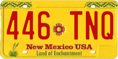 NM license plate 446TNQ