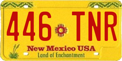 NM license plate 446TNR