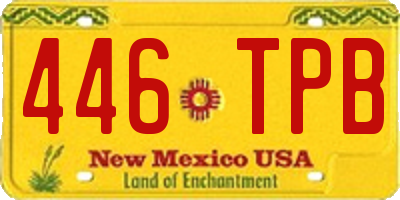 NM license plate 446TPB