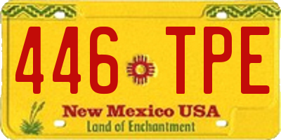 NM license plate 446TPE