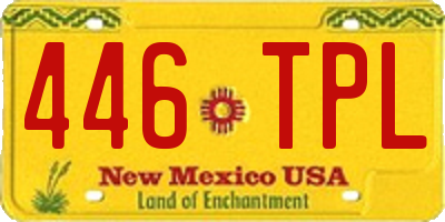 NM license plate 446TPL