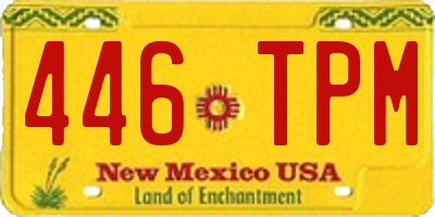 NM license plate 446TPM