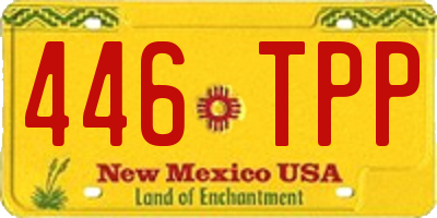NM license plate 446TPP