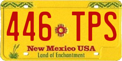 NM license plate 446TPS
