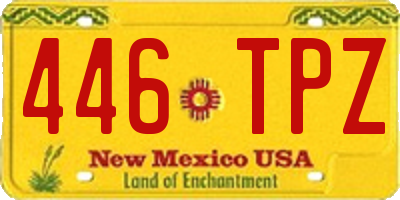 NM license plate 446TPZ